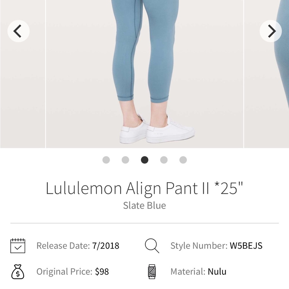 lululemon align leggings size 8 blue slate - Picture 2 of 11